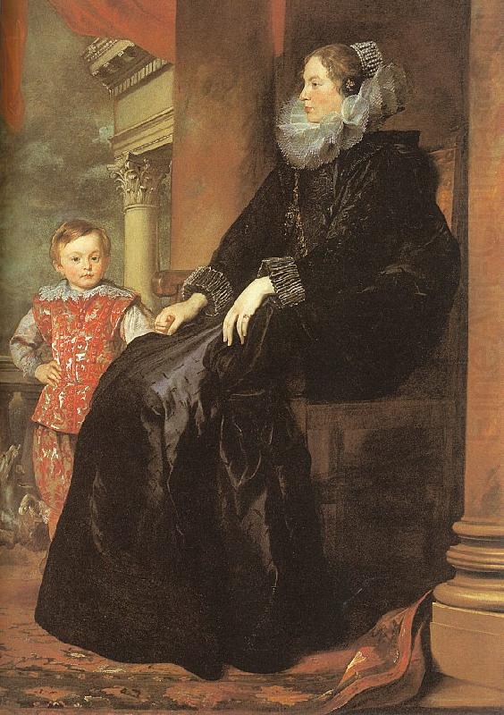 Dyck, Anthony van Genoese Noblewoman with her Son china oil painting image